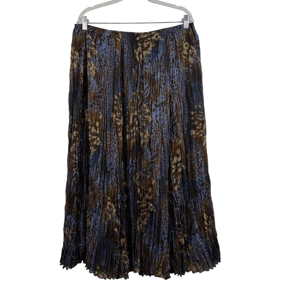 Bohemian Crinkle Chiffon Ruby Rd. Maxi Skirt Size 16W Fairycore Elastic Waist